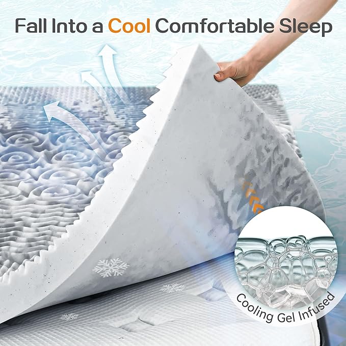 SINWEEK Mattress Topper Memory Foam Mattress Topper 2 Inch Queen Soft Mattress - Image 5