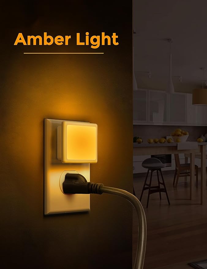 L LOHAS LED Night Lights Plug into Wall 2-Pack, 0.3W Plug in Night Light - Image 2