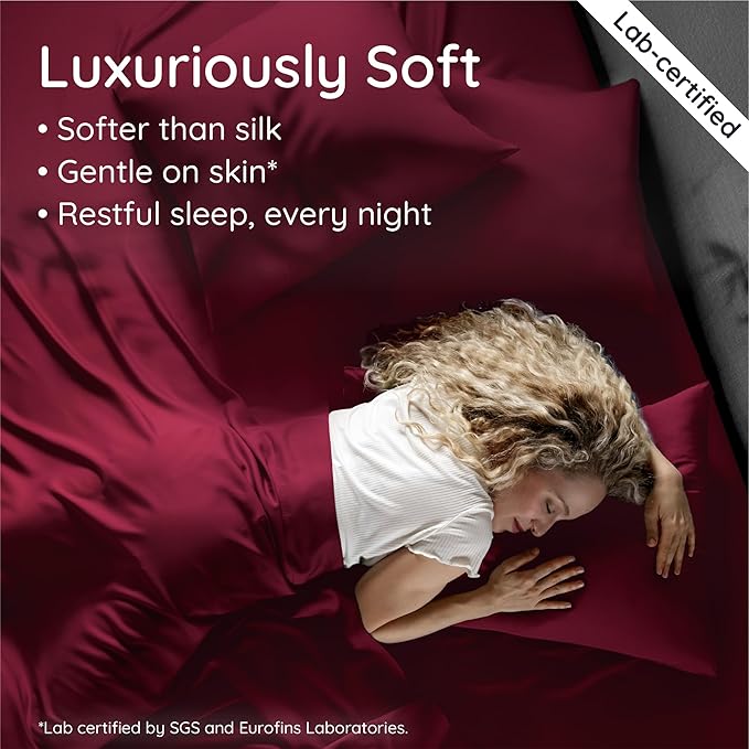 Bambaw 100% Viscose Derived from Bamboo Queen Sheet Set 6 Piece, Queen Size - Image 4