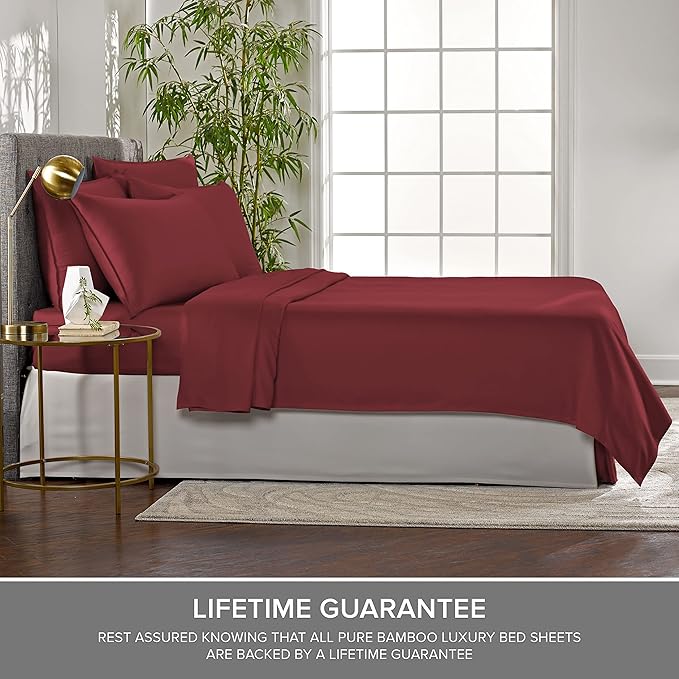 Pure Bamboo California King Sheets, Genuine 100% Organic Viscose Derived from - Image 4