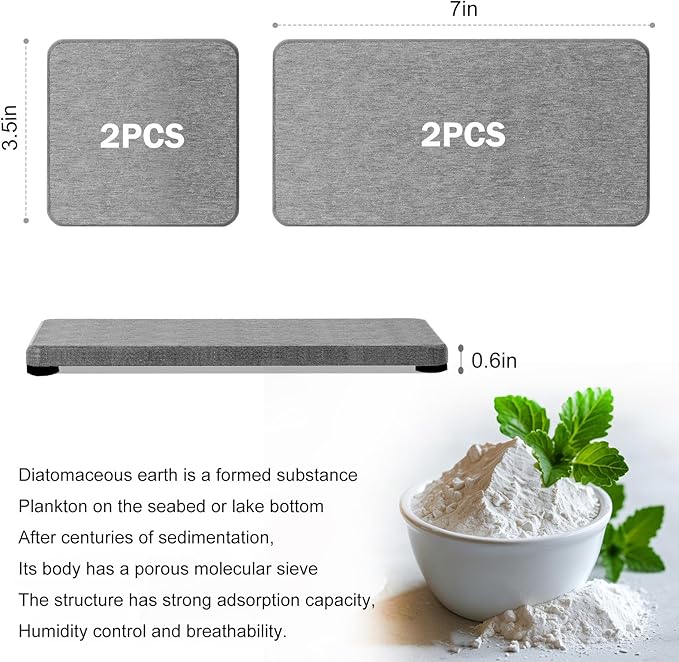4PCS Water Absorbing Stone Tray - Image 6