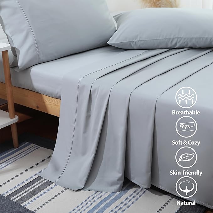 Flat Sheet Only 2 Pack, King Size 400 Thread Count 100% Egyptian Cotton Flat - Image 3