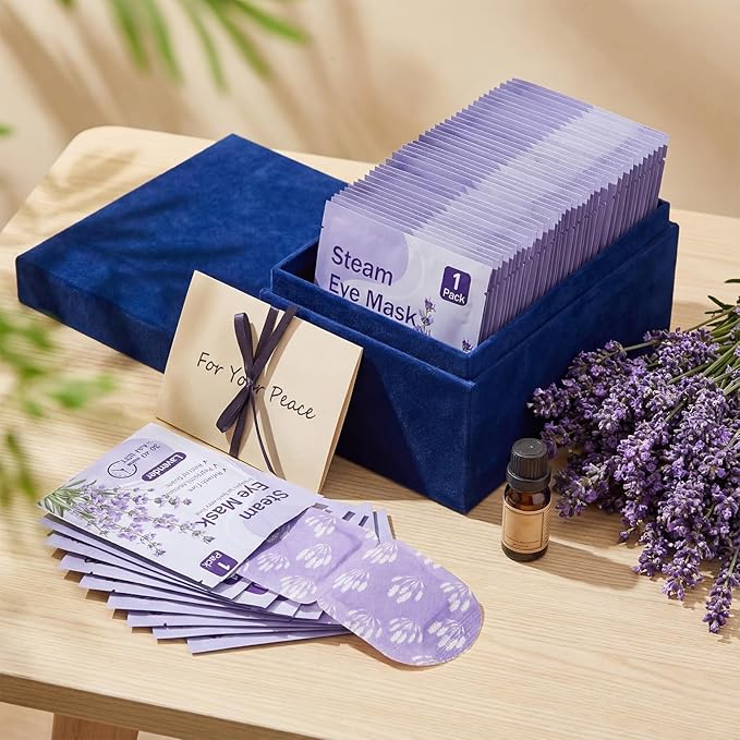 200 Pcs Steam Eye Masks for Dry Eyes Lavender Self Heated Steam Warm Eye Mask - Image 7