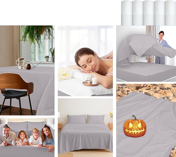 Royale Linens 100% Organic Cotton Full Flat Sheet Only - Image 8
