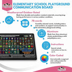 Weather-Proof Aluminum School Playground Communication Board for Autism - Outdoor Inclusive Communication Aid, Lightweight & Durable for Autism & Inclusive Play