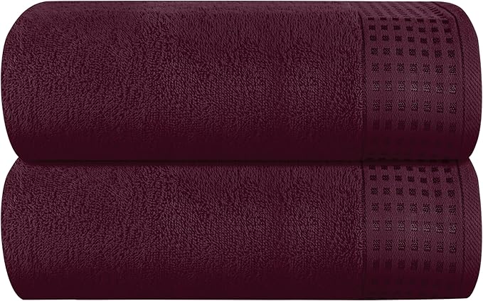 GLAMBURG 100% Cotton Oversized 2 Pack Bath Sheets 35x70, Ultra Soft Highly by GLAMBURG