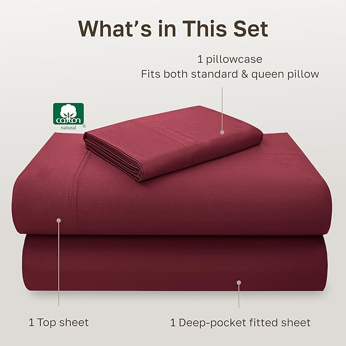 California Design Den 100% Cotton Sheets Twin XL Size Set - Image 4