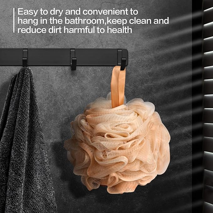 Fishent Bath Loofah Sponge, 3 Pack loofahs Exfoliating Body Scrubber, 60g Soft - Image 4