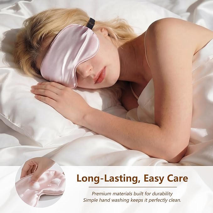 Sleep Mask Silk Eye Mask for Men Sleeping Mask, Adjustable Elastic Strap for - Image 5