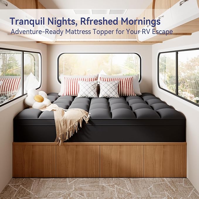 ELEMUSE RV Short Queen Grey Mattress Topper - Image 2