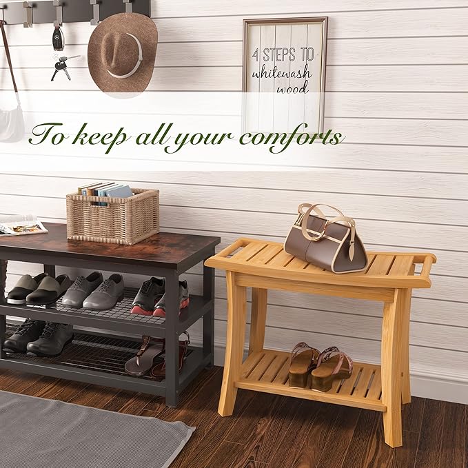 Unibambou Bamboo Shower Bench - Image 7