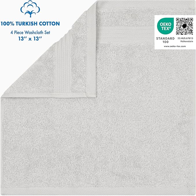 Cotton Paradise 100% Cotton Turkish Washcloth Set - Image 2