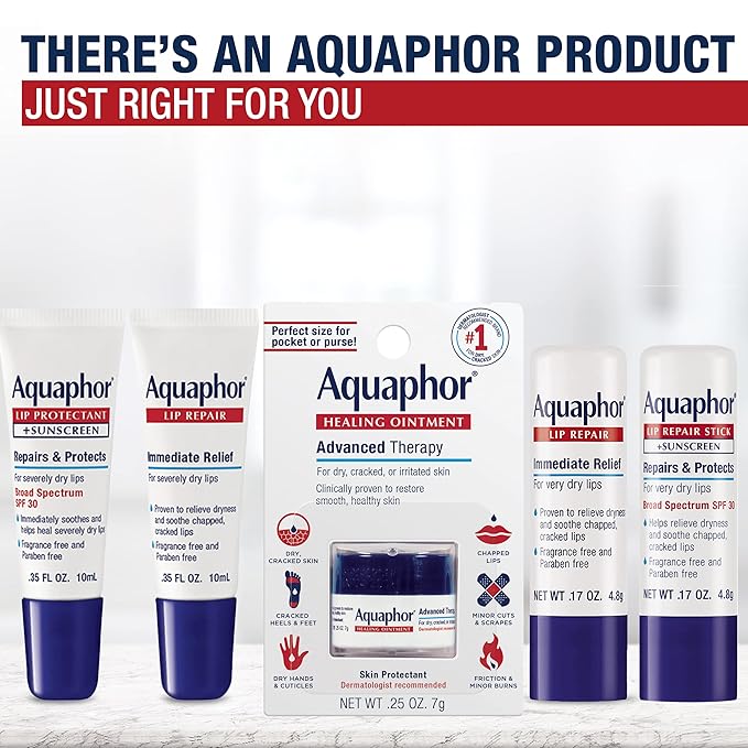 Aquaphor Lip Repair Stick, Moisturizing Lip Balm Pack, Relieves Dryness - Image 8