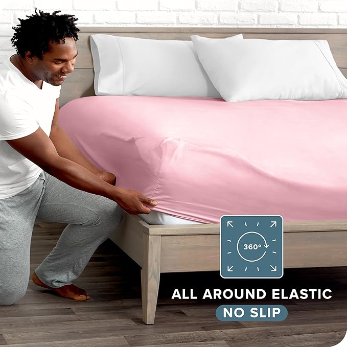 Bare Home Fitted Bottom Sheet Twin XL Size - Image 3