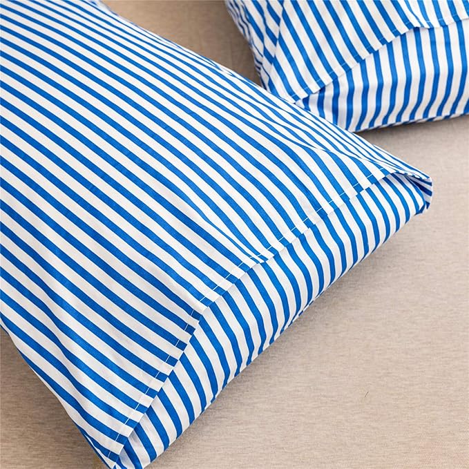 JELLYMONI 100% Natural Cotton 3pcs Striped Duvet Cover Sets, - Image 8