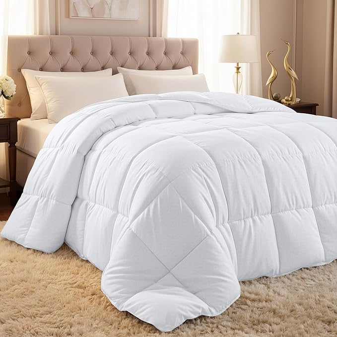 Utopia Bedding Twin Comforter Duvet Insert, Quilted White Comforter by UTOPIABEDDING
