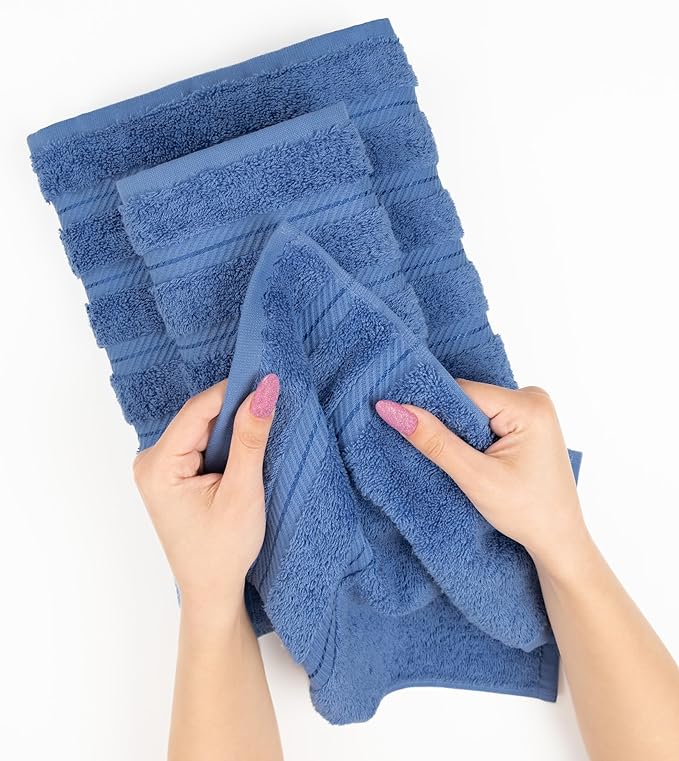 American Soft Linen Premium 3 Piece Towel Set, 1 Bath Towel 1 Hand Towel 1 - Image 4