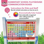 Weather-Proof Aluminum School Playground Communication Board for Autism - Outdoor Inclusive Communication Aid, Lightweight & Durable for Autism & Inclusive Play