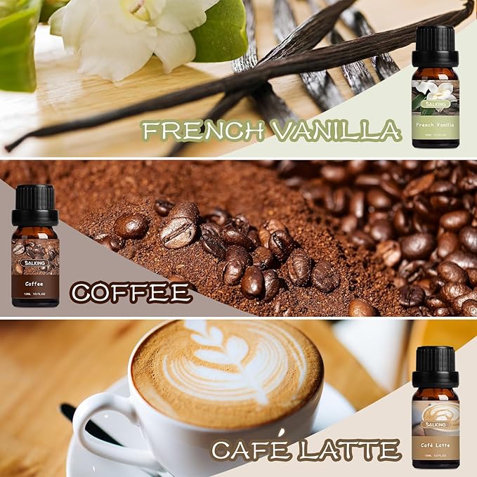 SALKING Coffee Shop Fragrance Oils Set, Premium Essential Oils Set - Image 3