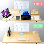 TEFONIA Adjustable Laptop Stand, 5 Slots, Aluminum Space-Saving, for Apple MacBook/Surface/Galaxy/Tablet/iPad/iPhone, Silver