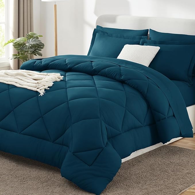 CozyLux King Size Comforter Set Lyons Blue by CozyLux