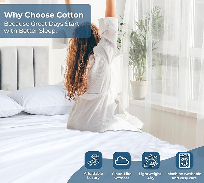 Royale Linen 100% Organic Cotton California King Flat Sheet Only - Image 7
