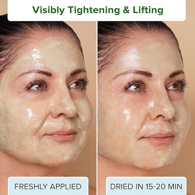 Ebanel Collagen Peptides Wash-Off Face Mask Set, 8 Pack Instant Skin Tightening - Image 7