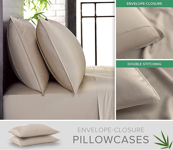 Pure Bamboo King Sheets, Genuine 100% Organic Viscose Derived from Bamboo Bed - Image 3