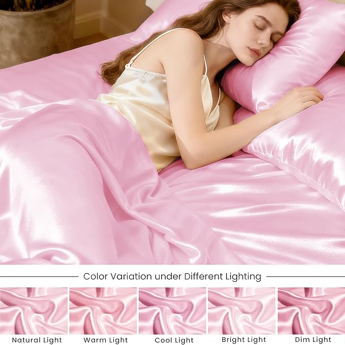 Love's cabin Satin Full Sheets Set - Image 6