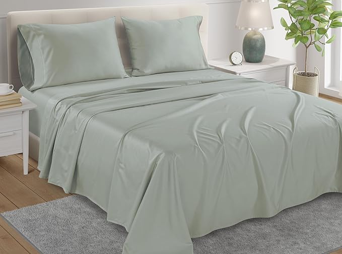 Deep Pocket Queen Sheets Set, Egyptian Cotton Sheets Queen Size Bed Set by CHATEAUHOMECOLLECTION