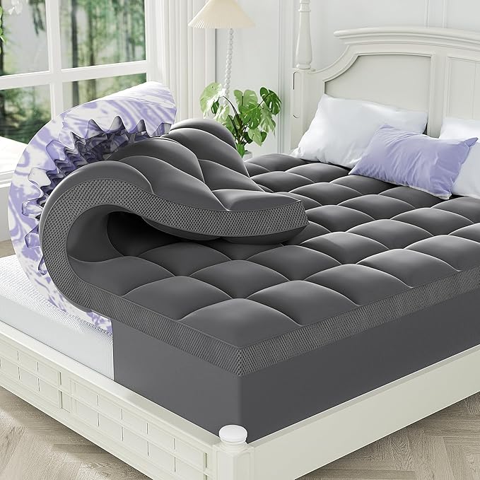 ChiXpace Dual Layer 5 Inch Memory Foam Mattress Topper Queen by ChiXpace