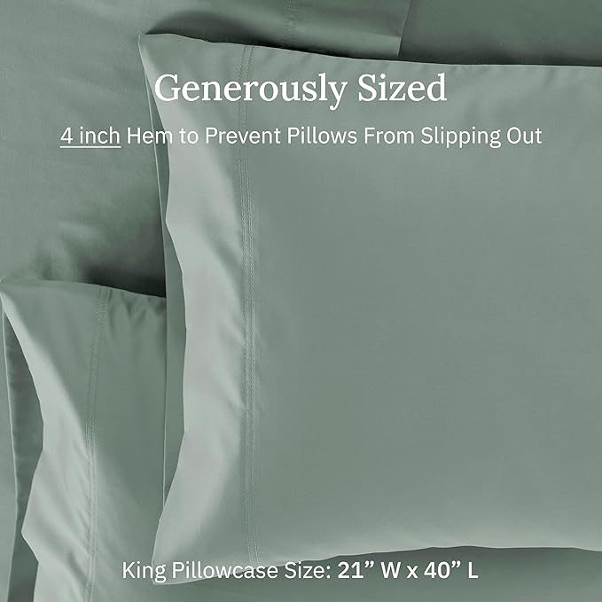 CALIFORNIA DESIGN DEN Luxuriously Soft Hotel Quality 600 Thread Count, 100% - Image 6