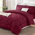 CozyLux Full Size Comforter Sets Burgundy by CozyLux