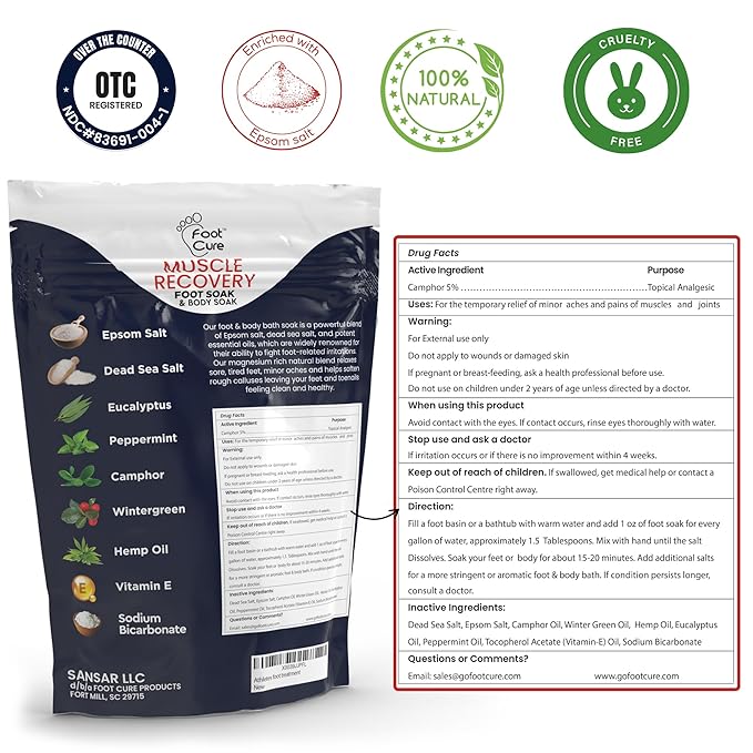 FOOT CURE Tea Tree Oil & Muscle Foot Soak - Image 2