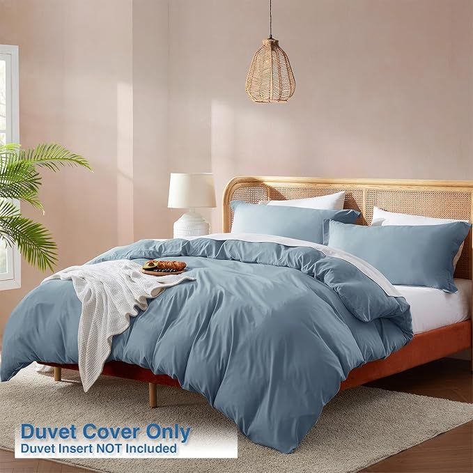 Nestl Stone Blue California King Duvet Cover Sets - Image 2