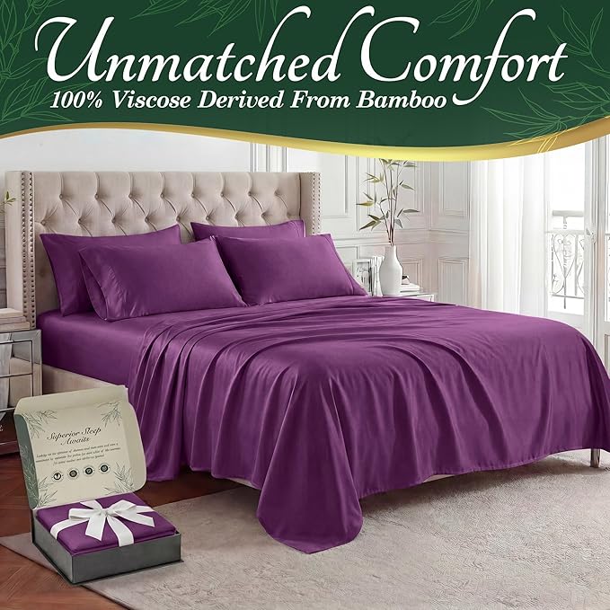 DECOLURE 100% Viscose Derived from Bamboo Sheets Full Size - Image 2