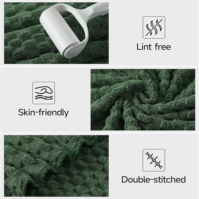 REDKISS Olive Green Microfiber Towels Set of 6-35x70 Inches Oversized Bath - Image 5