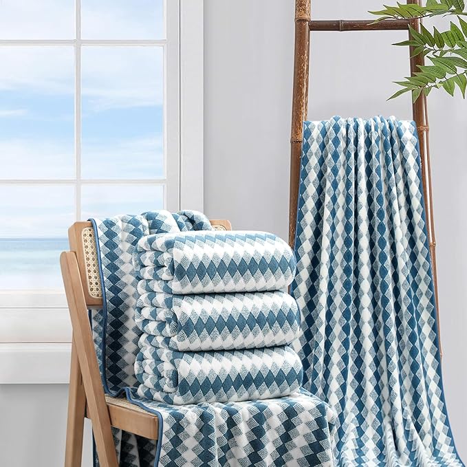 4 Piece Bath Towel Set Oversized Bath Sheet 35"x70" Bathroom Towel Extra Large - Image 5