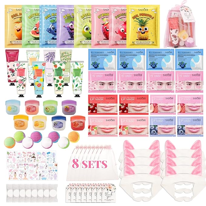 90PCS Spa Party Supplies for Girls, Sleepover Party Supplies for Girls by Unknown