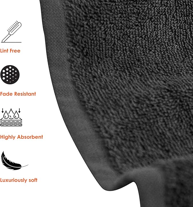QUBA LINEN Hotel & Spa 100% Cotton Bath Towels Pack of 6, Ultra Soft, Quick Dry - Image 3