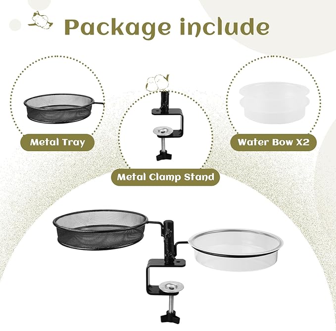 Deck Bird Feeders Platform Bird Feeder Deck Mount Bird Bath Spa - Image 6
