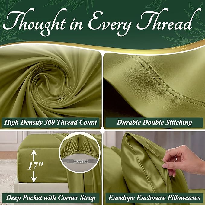DECOLURE 100% Viscose Derived from Bamboo Sheets Full Size - Image 4