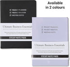 Meeting Notebook for Work & Project Planner Kit for Men and Women – 90 Large Sticky Notes for Work Organization, Project Management, Business Professionals & Work Planners