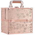FRENESSA Makeup Train Case Cosmetic Box Portable Makeup Case Organizer 4 Trays by Frenessa