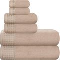 GLAMBURG 100% Cotton Ultra Soft 6 Pack Towel Set, Contains 2 Bath Towels 28x55 by GLAMBURG