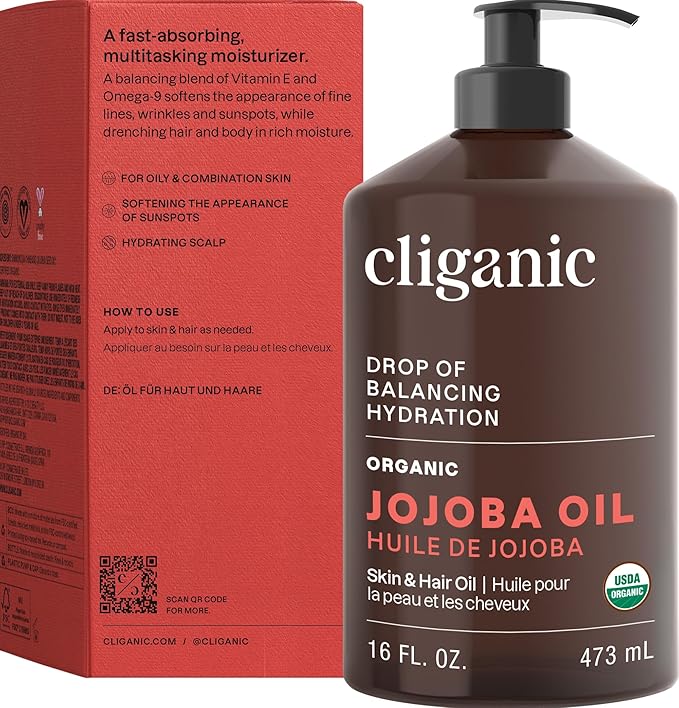 Cliganic Organic Jojoba Oil 16 oz, 100% Pure | Bulk, Natural Cold Pressed - Image 9