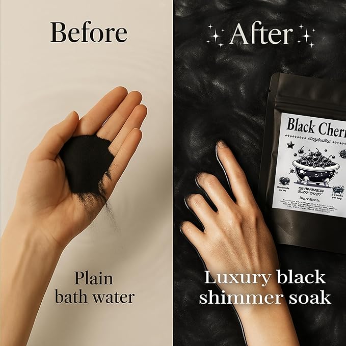 Black Cherry Shimmer Bath Bomb in A Bag - Image 2