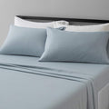 Amazon Basics Deluxe Microfiber Bed Sheets Full Size, Spa Blue Striped by AmazonBasics