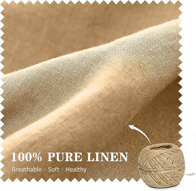 Simple&Opulence 100% Linen Lumbar Pillow Cover 12 x 20 Inches Set of 2 - Image 2