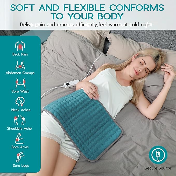 Electric Heating Pad for Back Pain Relief, Large Heating Pads for Body Muscle - Image 3